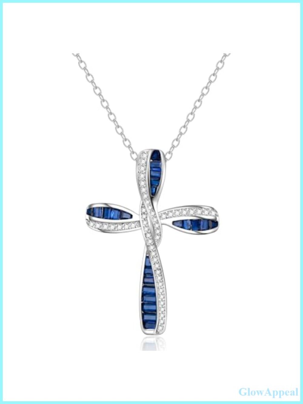 925 Sterling Silver Infinity Love Knot Cross Necklace Adjustable